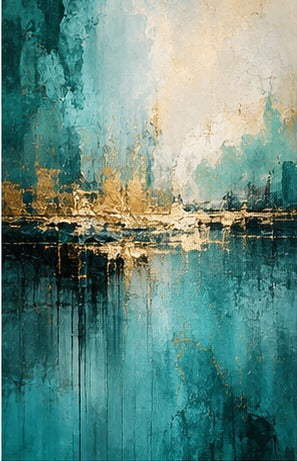 Tablou decorativ - Reflexii aurii pe apa