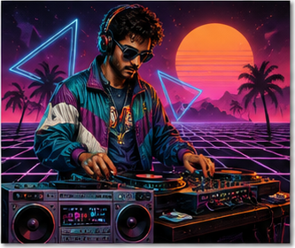 Tablou decorativ Retro DJ