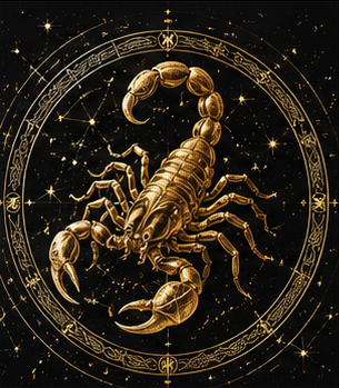 Tablou decorativ Scorpionul de aur