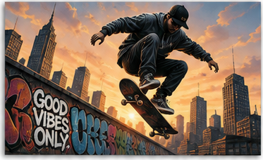 Tablou decorativ - Skaterul Urban