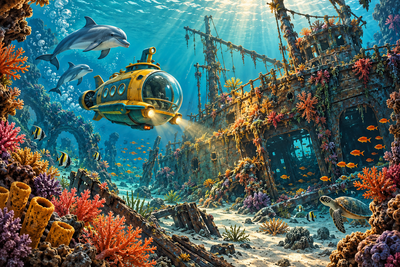 Tablou decorativ - Submarinul Explorator
