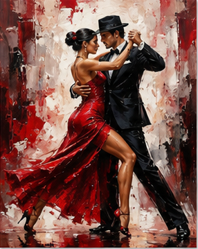 Tablou decorativ Tango in rosu