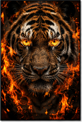 Tablou decorativ Tigrul cu Ochi de Foc