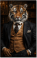 Tablou decorativ Tigrul in Costum cu Vesta
