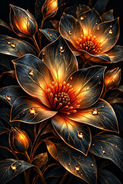 Tablou decorativ - Trei flori de foc