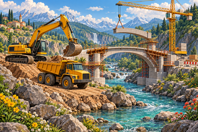 Tablou decorativ - Utilajele de Constructii