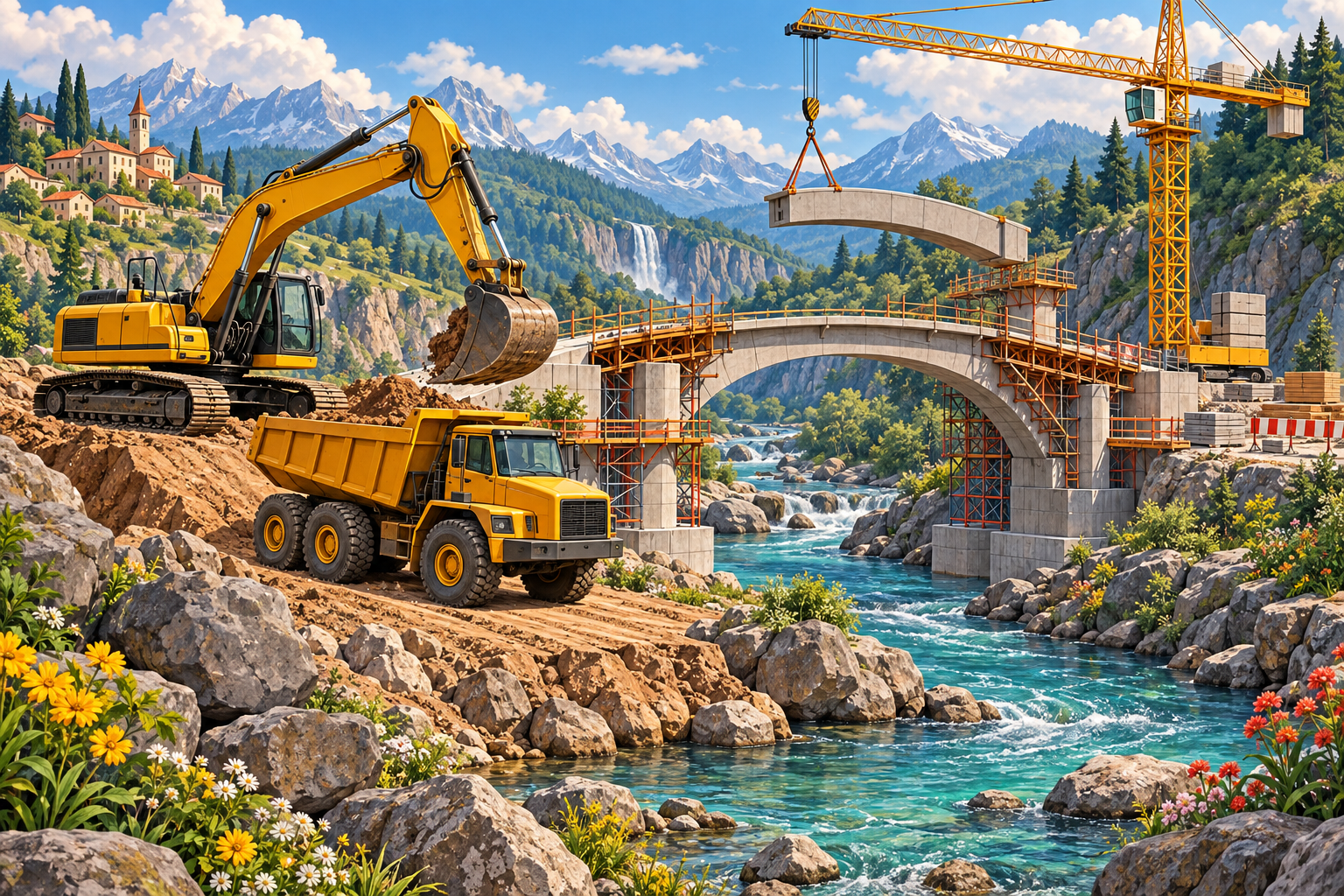 Tablou decorativ - Utilajele de Constructii