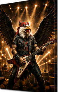 Tablou decorativ Vulturul Rock Star