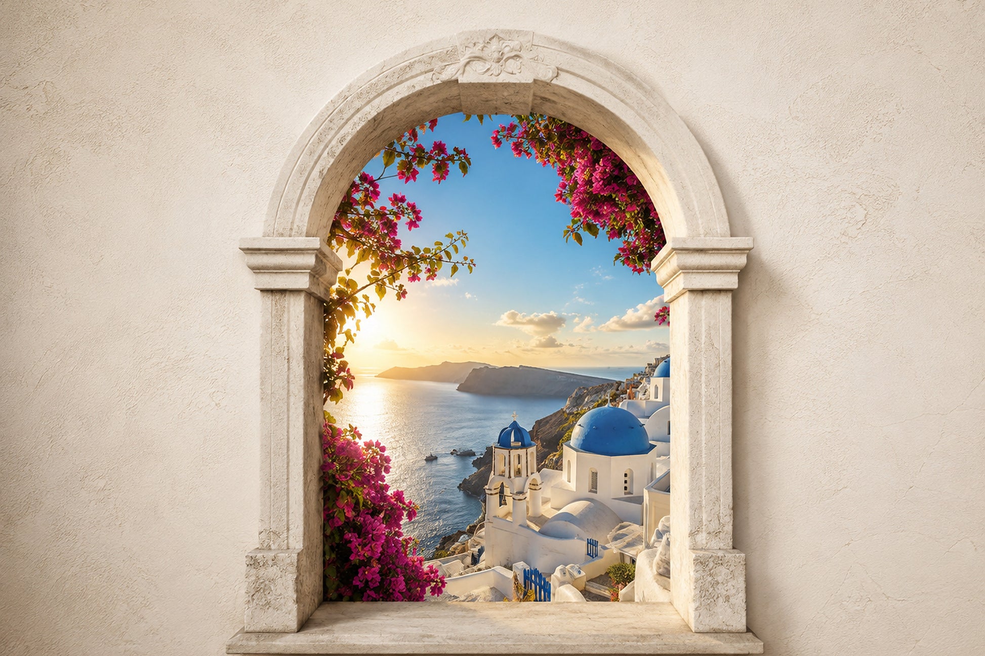 Tablou decorativ Fereastră spre Santorini