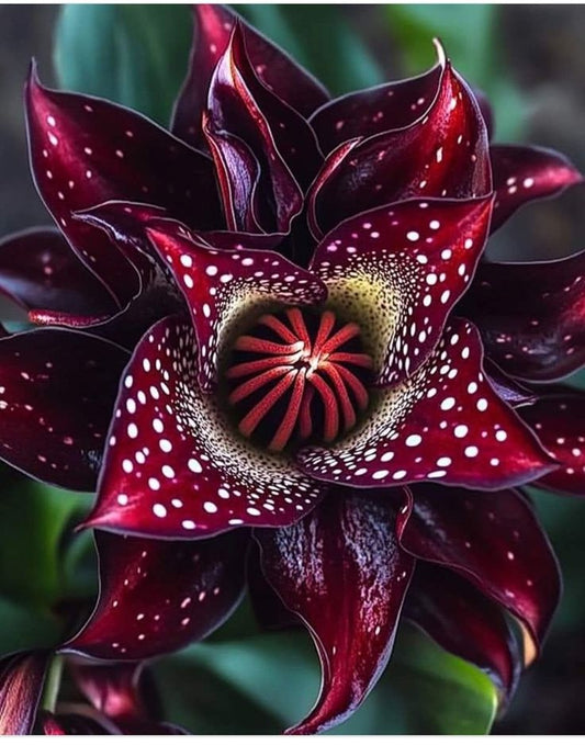 Tablou floare exotică în formă de stea, purpurie