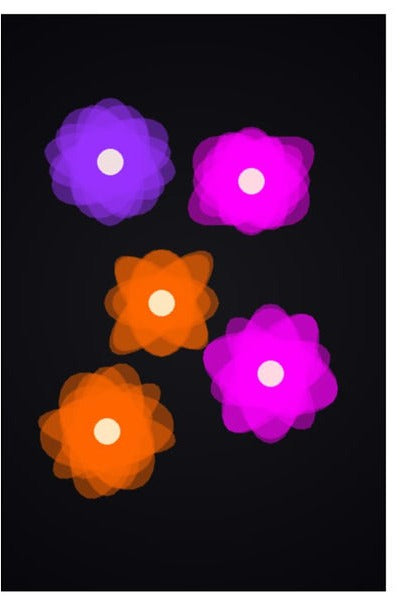 Tablou decorativ - Flori de neon