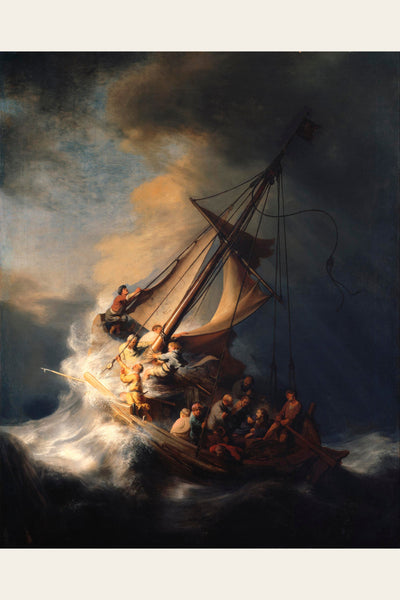 Tablou decorativ - Furtuna pe Marea Galileii (dupa Rembrandt)