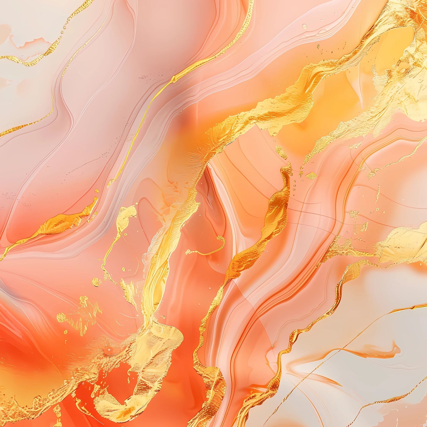 Tablou Flux coral si aur