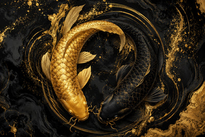 Tablou decorativ - Koi Yin și Yang