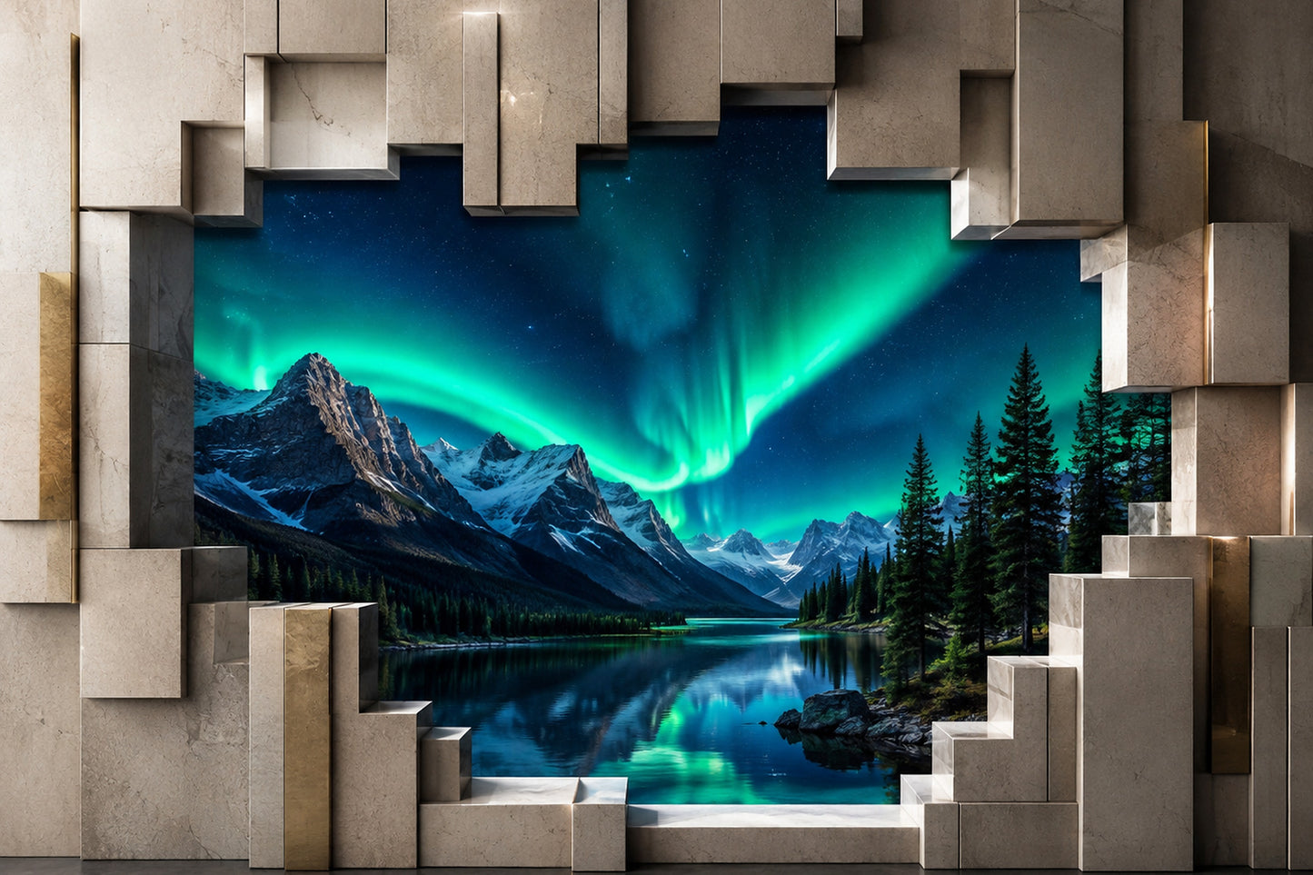 Tablou decorativ Luminile Nordului