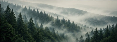Tablou decorativ - Pădure în ceață
