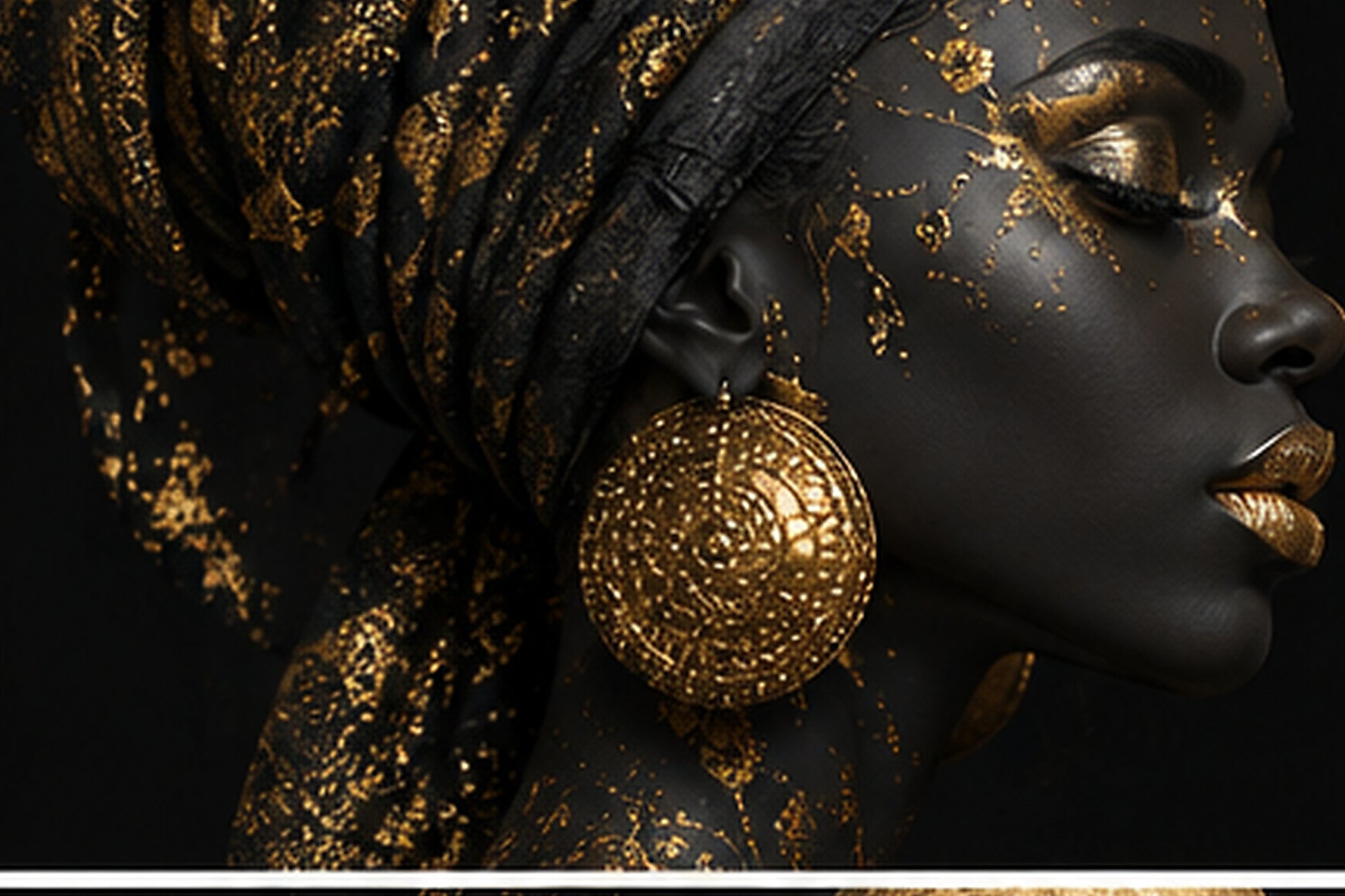 Tablou decorativ Profilul de Aur