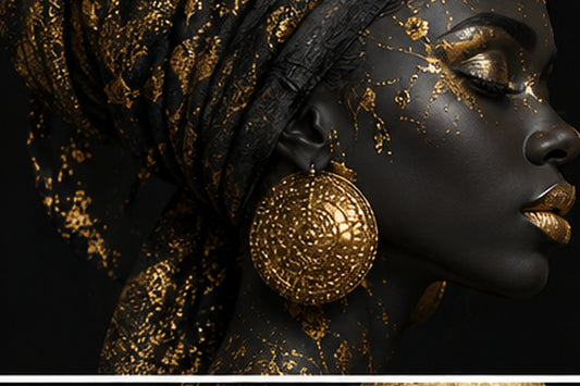 Tablou decorativ Profilul de Aur