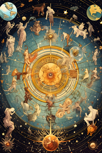 Tablou decorativ - Roata zodiacului
