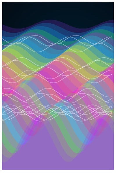 Tablou decorativ - Unde de neon