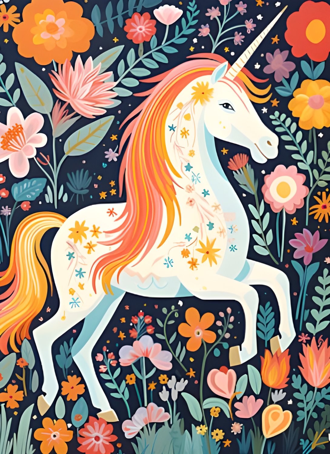 Tablou Unicornul floral