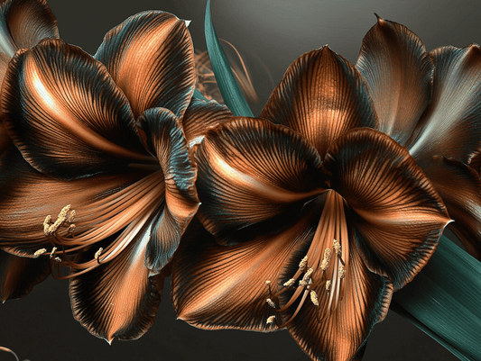 Tablou Canvas - Floare Amaryllis Abstracta - buchet