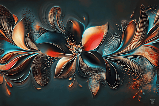 Tablou Canvas - O Floare Amaryllis abstracta 3D