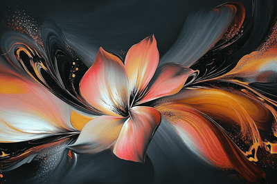 Tablou decorativ - O Floare Amaryllis Abstracta