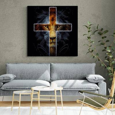 Tablou decorativ - Leul si Crucea