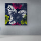 Tablou canvas - Floare abstracta Amarillys patrata