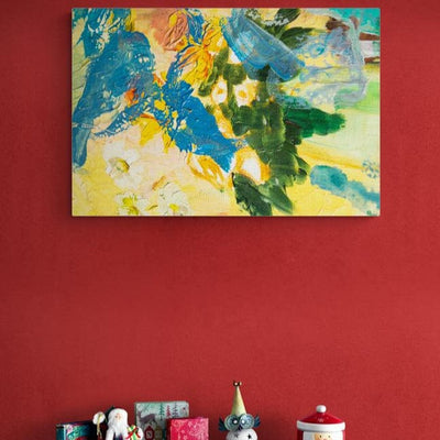 Tablou canvas - Nuante de albastru pe galben