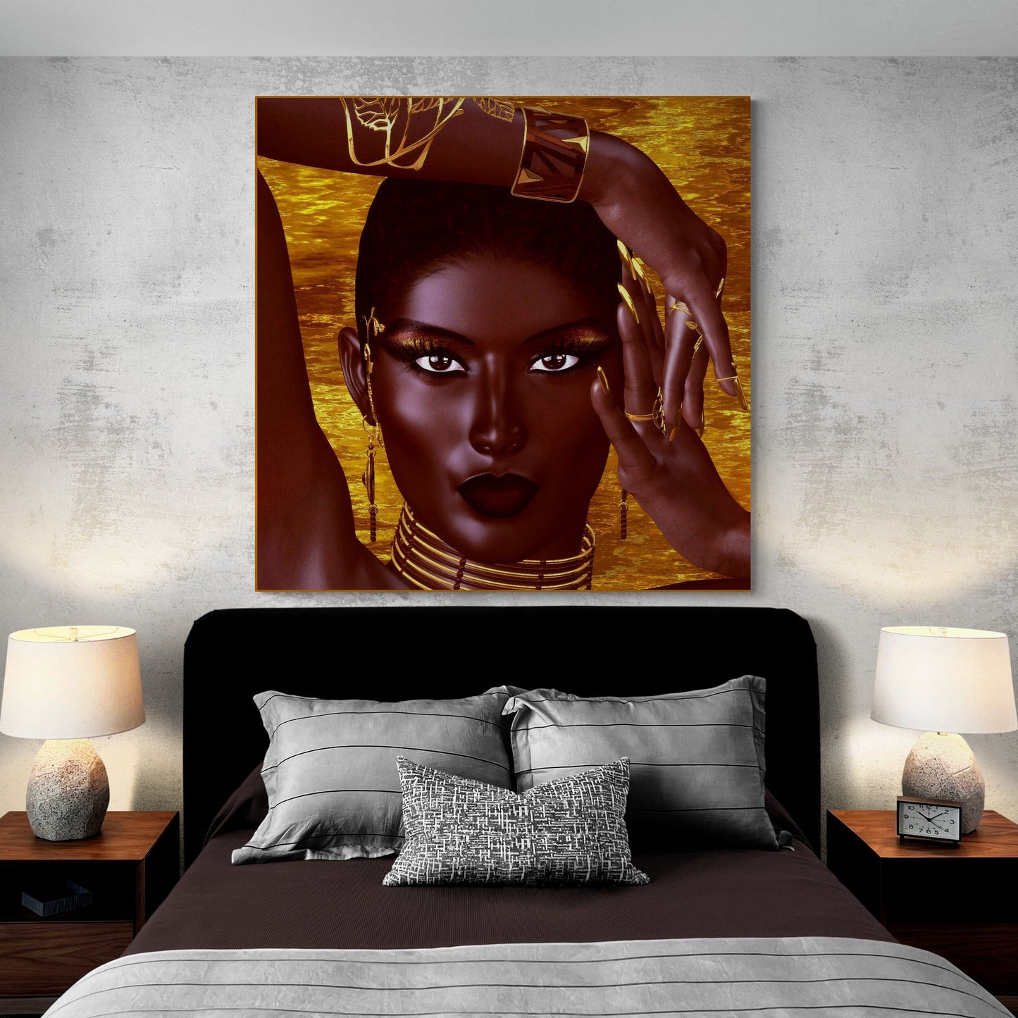 Tablou canvas - Pictura cu femeie africana - Cameradevis.ro Cameradevis.ro