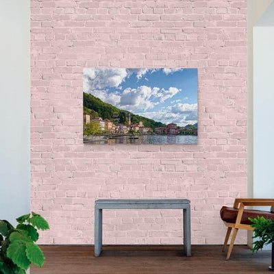 Tablou Canvas - Vedere portul Ceresio lacul Lugano Italia