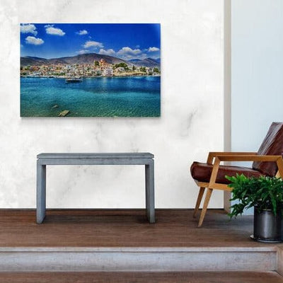 Tablou decorativ - Vedere Idilica Insula Galaxidi Grecia