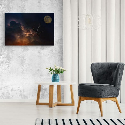 Tablou Canvas - Luna cu fulger - Cameradevis.ro Cameradevis.ro