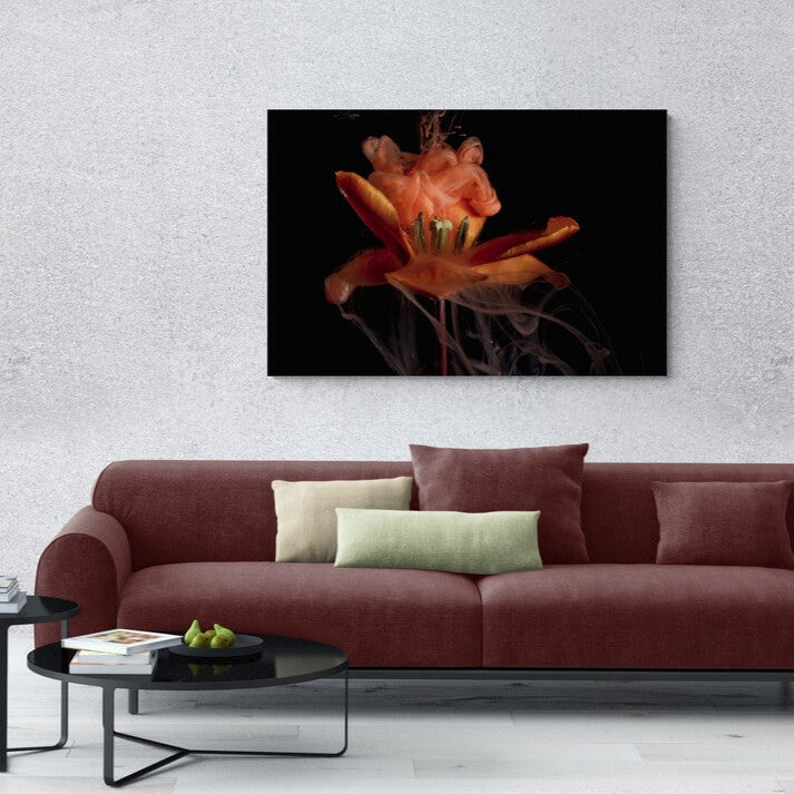 Tablou canvas - Trandafir portocaliu abstract - Cameradevis.ro