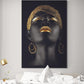 Tablou canvas - Femeie africana cu parul de aur - Cameradevis.ro Cameradevis.ro