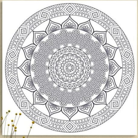 Tablou Canvas - Motiv floral cu 16 petale - Cameradevis.ro Cameradevis.ro