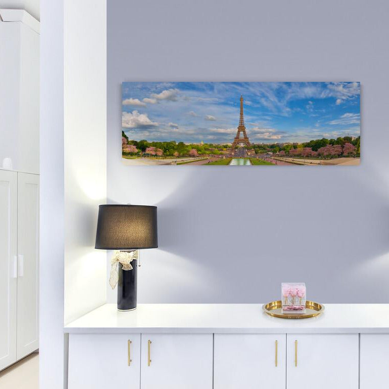 Tablou Canvas - Vedere panoramica cu Turnul Eiffel Paris - Cameradevis.ro
