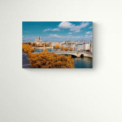 Tablou Canvas - Peisaj de toamna catedrala Notre Dame