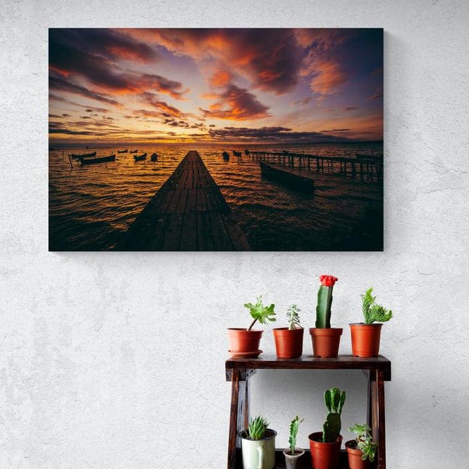 Tablou canvas romanesc - Batranul port din Sarichioi, Jud. Tulcea - Cameradevis.ro