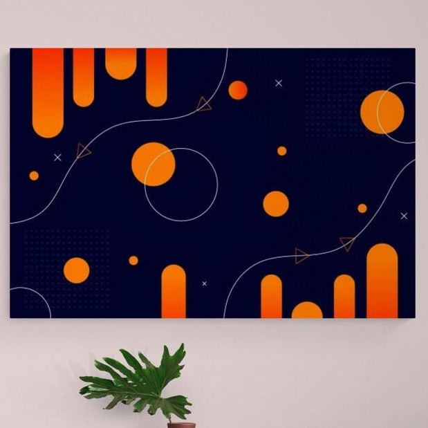 Tablou Canvas - Abstract portocaliu - Zibo.ro